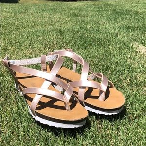 Rose gold sandals  perfect for summer and beach